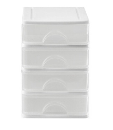 Tủ nhựa mini để bàn DKW 4 ngăn kéo HH-9511/4 trắng WH21 13x16.5xH19.4cm nhựa