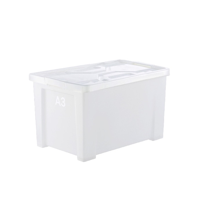 [21535] Thùng nhựa đựng đồ đa năng DKW HH-706 55L trắng NA01 38x57.5xH33cm nhựa