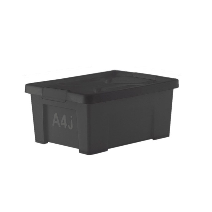 Thùng nhựa đựng đồ đa năng DKW HH-707 12.8L ghi sẫm GR08 28.6x38.5xH17.2cm nhựa