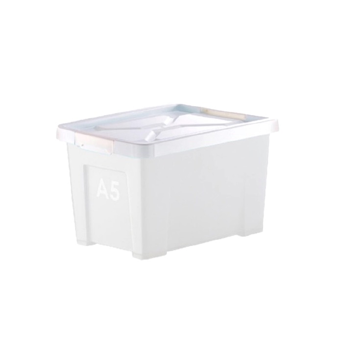 [21539] Thùng nhựa đựng đồ đa năng DKW HH-708 6.4L trắng NA01 19.2x28.6xH17.2cm nhựa