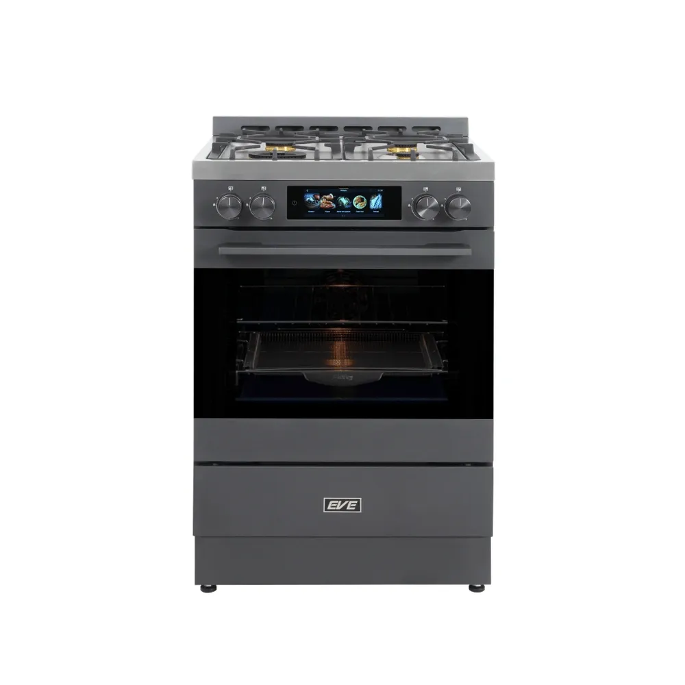 [84561] Bếp ga EVE 4 vùng nấu, kèm lò nướng di động ORLY MATT, KT 60 cm