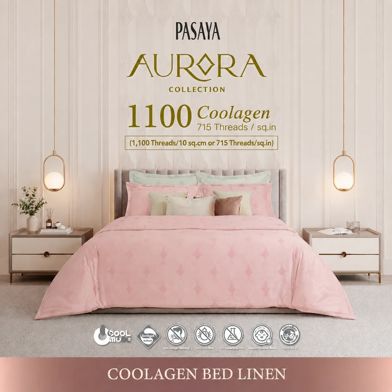 [98408] Bộ Ga Trải Giường - Cỡ Super King Pasaya BED SHEET SET – SUPER KING 1100TC