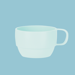 [16627] Cốc nước Inochi thấp Amori 350ml xanh bạc hà