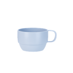 [16628] Cốc nước Inochi thấp Amori 350ml xanh nhạt