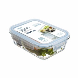 [16672] Hộp thủy tinh Inochi chữ nhật Nikko 1040ml 3 ngăn