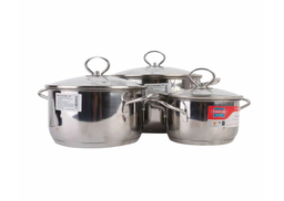 [16737] Bộ 3 nồi Sunhouse SH888 Inox 16x20x24cm