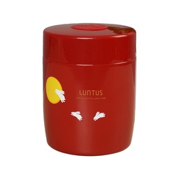 [16751] Hộp giữ nhiệt thực phẩm Inochi đỏ hoạ tiết trăng thỏ 500ml