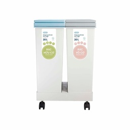 [16814] Thùng rác Inochi phân loại Hiro 2 ngăn