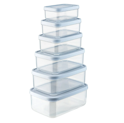 [16815] Bộ 6 hộp thực phẩm Inochi chữ nhật Hokkaido 500 750 1000 1500 2000 2500ml