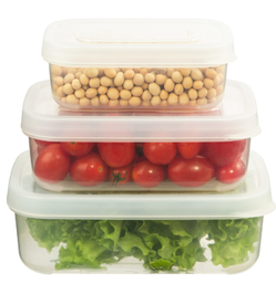 [16817] Bộ 3 hộp thực phẩm Inochi chữ nhật Hokkaido 750 1500 2500ml