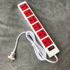 [17076] Ổ cắm Điện Quang ECO ĐQ ESK 5WR 63ECO 6 lỗ 3 chấu 5m trắng đỏ