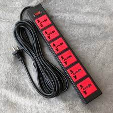 [17077] Ổ cắm Điện Quang ECO ĐQ ESK 5BR 63ECO 6 Lỗ 3 chấu 5m đen đỏ