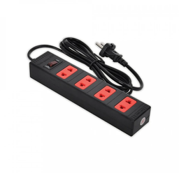 [17083] Ổ Cắm Điện Quang Eco ESK 5 BR 42Eco đen đỏ