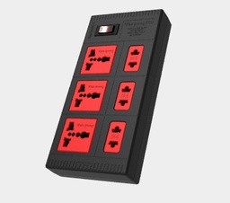 [17085] Ổ cắm Điện Quang ECO ĐQ ESK 5BR 6ECO 6 Lỗ 5m đen đỏ