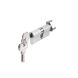 [17645] Ruột khóa Hafele 489.56.250 65mm 1 đầu vặn 1 đầu chìa