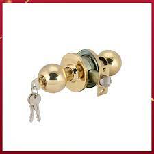 [17652] Khóa cửa đi Hafele 489.93.132 tay nắm tròn đồng bóng