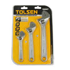 [17665] Bộ 3 mỏ lết Tolsen 15007 cán trơn 6 8 10 in