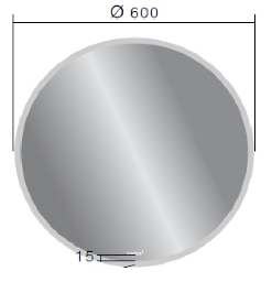 [18061] Gương phòng tắm Cotto MR600 600x600mm hình tròn