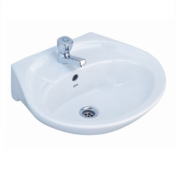 [18483] Chậu Cotto C013 treo tường 1 lỗ 500x420x195 trắng