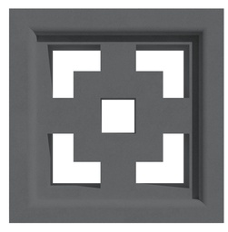 [18581] Gạch Thông Gió 19x19 Secoin SVB 09 (Xám)