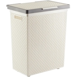 [21478] Giỏ đựng quần áo DKW HH-1120L có nắp kem CR21 29.5x44xH52cm nhựa