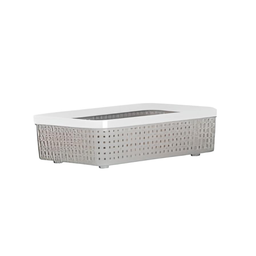 [21481] Rổ đựng đồ DKW HH-1087 XS  ghi GR31T 18.2x26.2xH7.8cm nhựa