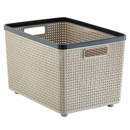 [21489] Rổ đựng đồ DKW HH-1097 XL ghi GR31T 26.2x37.2xH24cm nhựa