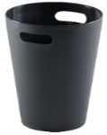 [21498] Thùng rác DKW HH-204-1 7.4L đen BK01C Dia24.5xH29.6cm nhựa