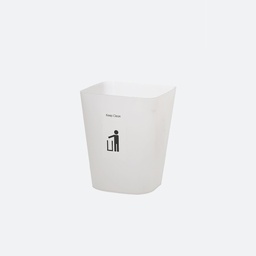 [21500] Thùng rác DKW HH-222P 5.5L vuông trắng NA01 19x19xH23.5cm nhựa