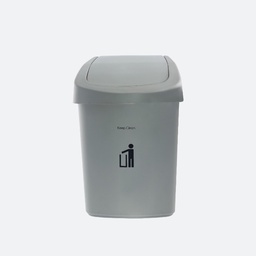 [21524] Thùng rác nắp lật DKW HH-207P 25L trắng ghi WH10T 28x34.3xH51cm nhựa