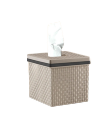 [21528] Hộp đựng khăn giấy HH-3016 S ghi GR31T 13x13xH11.5cm nhựa