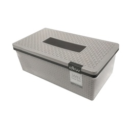 [21530] Hộp đựng khăn giấy HH-3017 L ghi GR31 14.1x25.6xH9.7cm nhựa