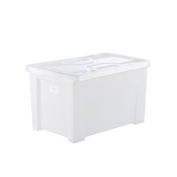 [21535] Thùng nhựa đựng đồ đa năng DKW HH-706 55L trắng NA01 38x57.5xH33cm nhựa