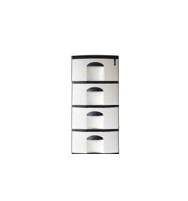 [21543] Tủ nhựa 4 tầng DKW HH-420/4 trắng WH26 39.5x45xH84.5cm nhựa